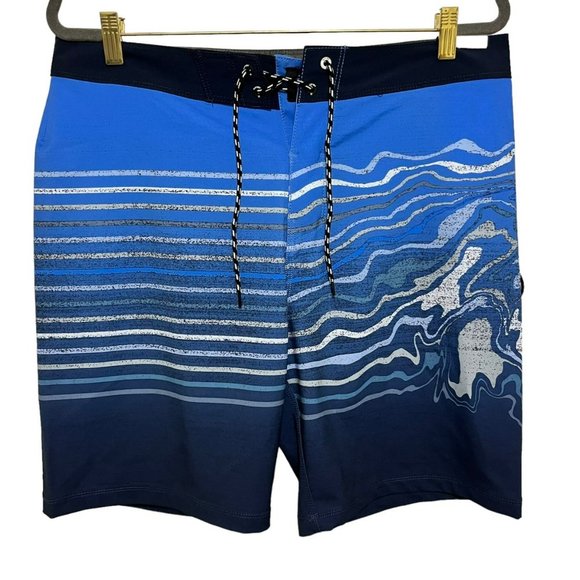 Hurley Other - NEW HURLEY BLUE SHORTS 32 MENS PHANTOM VENICE BOARDSHORTS SWIM TRUNK STRIPES NWT